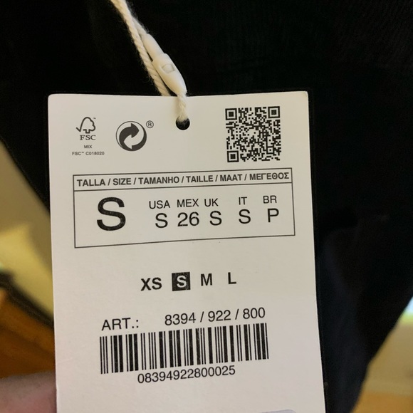 Black Zara Corduroy Overall - Picture 6 of 7